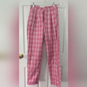 Heartbreak Pink Plaid Pants XS Size
